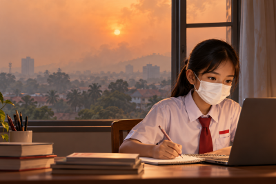 Dampak Kabut Asap Karhutla, Siswa di Kendari PJJ hingga 23 Oktober