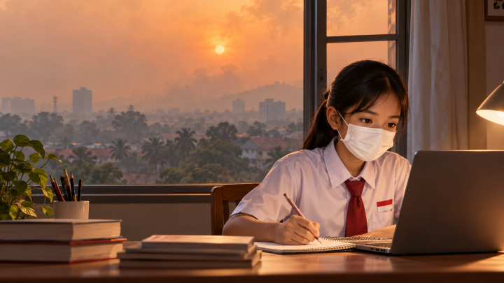 Dampak Kabut Asap Karhutla, Siswa di Kendari PJJ hingga 23 Oktober