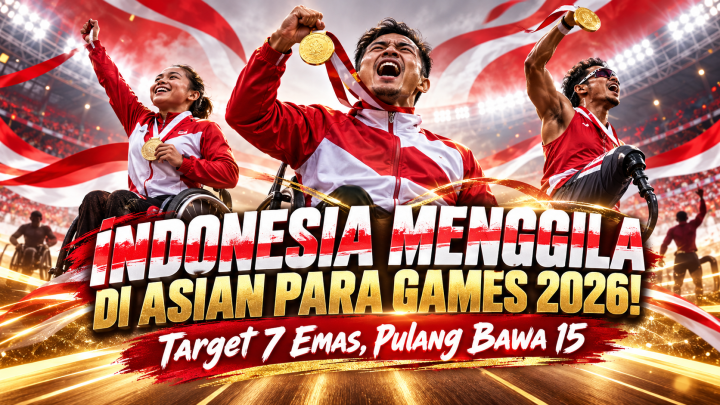 Indonesia Menggila di Asian Para Games 2026! Target 7 Emas, Pulang Bawa 15