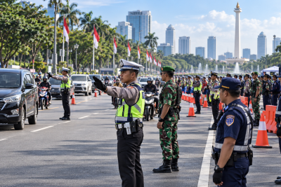 9.505 Personel Gabungan Disiagakan, Kawal 52 Kegiatan di Jakarta Hari Ini