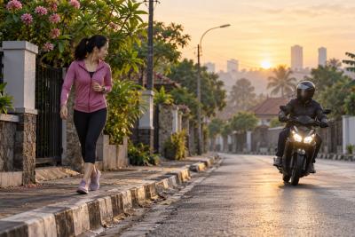 Kronologi Perempuan di Tambun Bekasi Tewas Tertabrak Motor, Diseruduk saat Jogging
