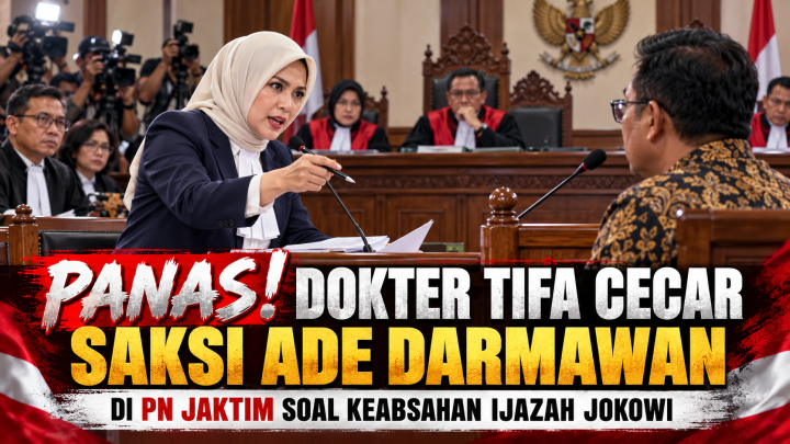 Panas! Dokter Tifa Cecar Saksi Ade Darmawan di PN Jaktim Soal Keabsahan Ijazah Jokowi