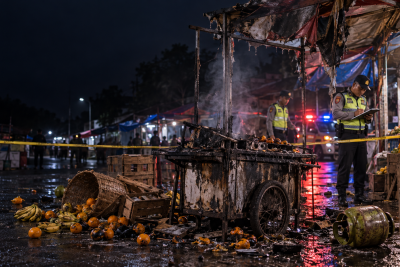 Polisi Pastikan Ledakan Maut di Pasar Cimanggis Tangsel Buka Bom, Diduga Akibat Tabung Gas Pembakar Buah