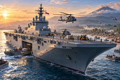 Kapal Induk Pertama RI KRI Sriwijaya Jadi Pangkalan Terapung Operasi Militer hingga Tanggap Bencana
