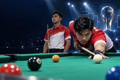 Biliar Indonesia Cetak Sejarah! Albert Januarta-Irsal Nasution Tembus Semifinal Kejuaraan Dunia