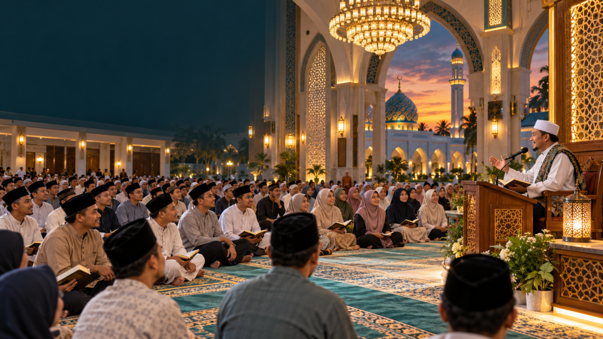Jemaah di Masjid Baitul Mu’minin Antusias Ikuti Cahaya Hati Indonesia iNews TV