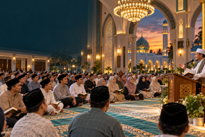Jemaah di Masjid Baitul Mu’minin Antusias Ikuti Cahaya Hati Indonesia iNews TV