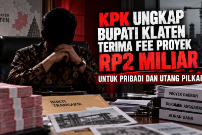 KPK Ungkap Bupati Klaten Terima Fee Proyek Rp2 Miliar untuk Pribadi dan Utang Pilkada
