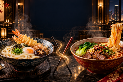 Udon Vs Lamian, Adu Cita Rasa Mi Jepang dan China Hadir di Manhattan Hotel Jakarta