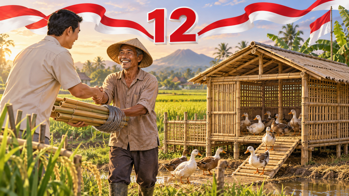Peringati HUT ke-12, Perindo Pati Fasilitasi Peternak Bebek Lewat Bantuan Kandang