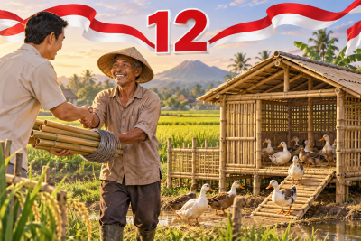 Peringati HUT ke-12, Perindo Pati Fasilitasi Peternak Bebek Lewat Bantuan Kandang