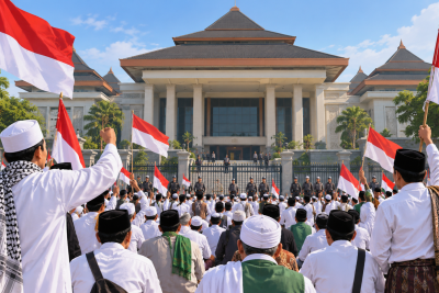 Aliansi Ulama Demo di DPRD Jatim, Dorong Wacana Pemakzulan Wapres Gibran