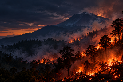 Taman Nasional Gunung Ciremai Kebakaran, Api Masih Membara hingga Sekarang!