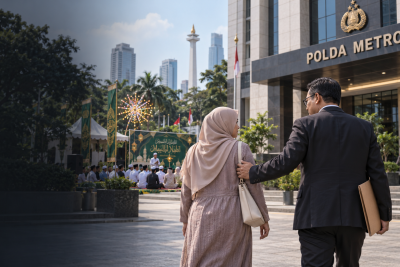 Stafsus Menag Dampingi Korban Penganiayaan Perkara Petasan Acara Maulid ke Polda Metro untuk Dapatkan Keadilan
