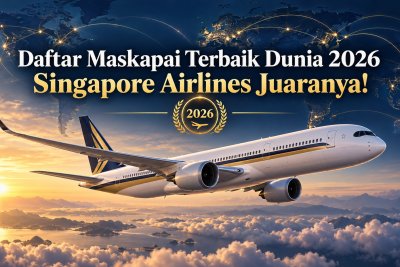 Daftar Maskapai Terbaik Dunia 2026, Singapore Airlines Juaranya!