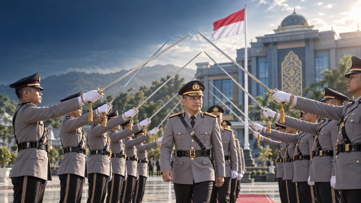 Disambut Pedang Pora, AKBP Aris Resmi Jabat Kapolres Aceh Timur Gantikan AKBP Irwan