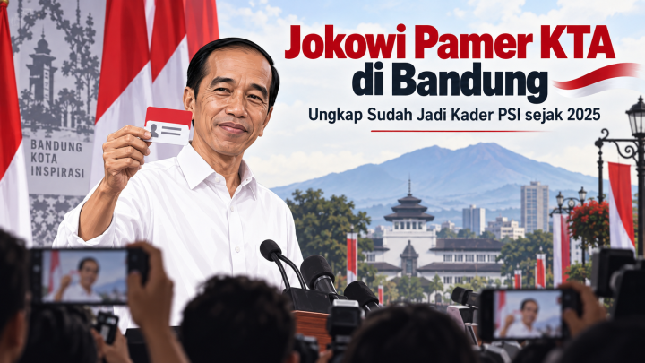 Jokowi Pamer KTA di Bandung, Ungkap Sudah Jadi Kader PSI sejak 2025