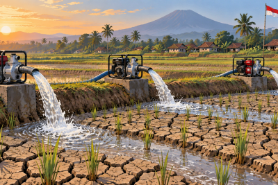 Kekeringan Landa 600 Hektare Sawah di Bekasi, BBWS Citarum Operasikan 3 Pompa Air