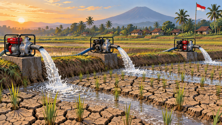 Kekeringan Landa 600 Hektare Sawah di Bekasi, BBWS Citarum Operasikan 3 Pompa Air