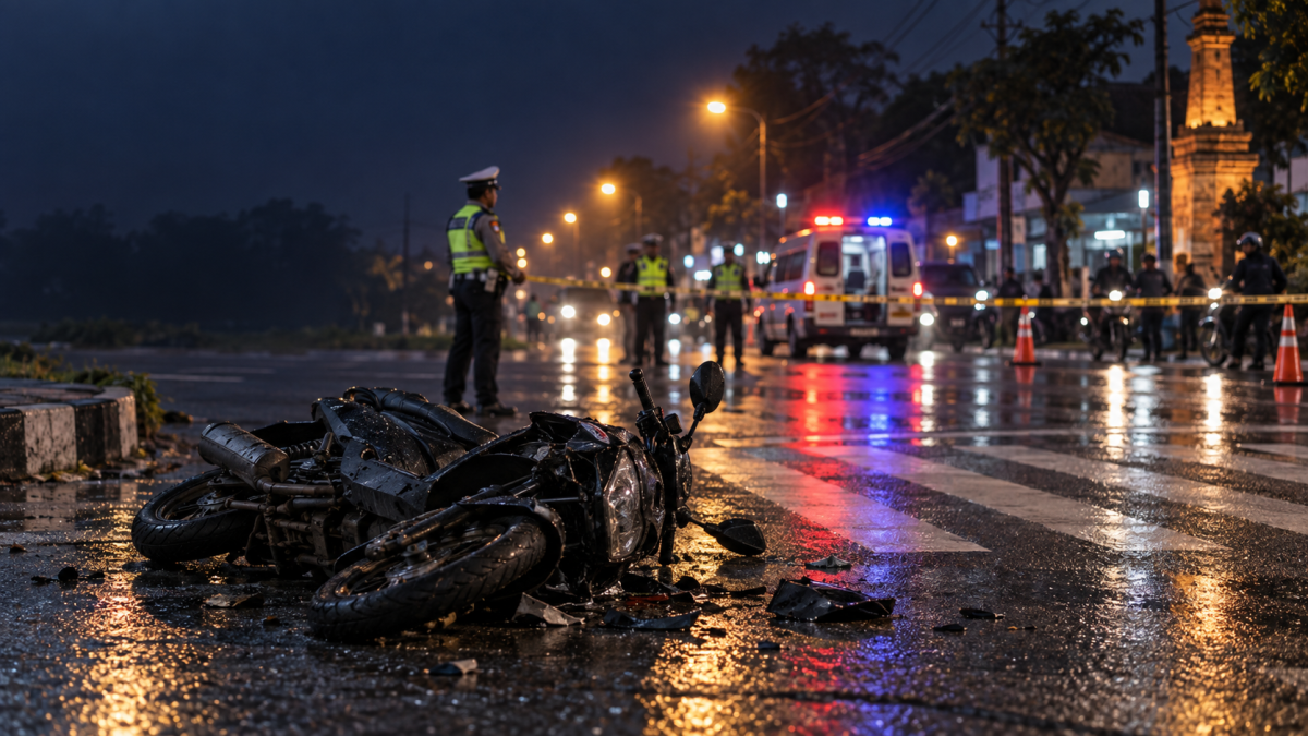 Kecelakaan Maut di Mojokerto, Pejalan Kaki Tewas Ditabrak Motor saat Menyeberang