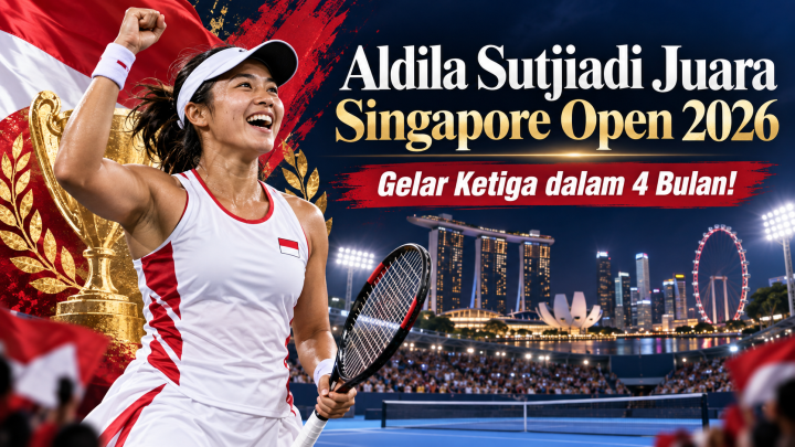 Aldila Sutjiadi Juara Singapore Open 2026, Gelar Ketiga dalam 4 Bulan!