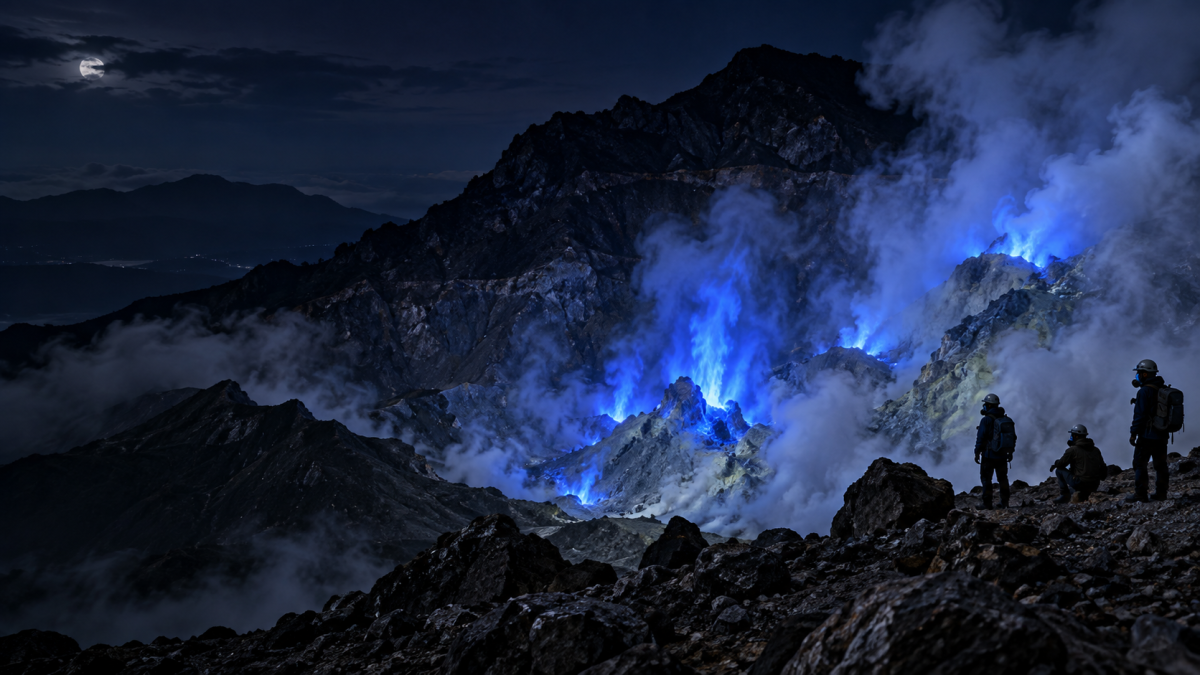 Blue Fire Muncul di Gunung Papandayan, Badan Geologi Ingatkan Bahaya Gas Beracun