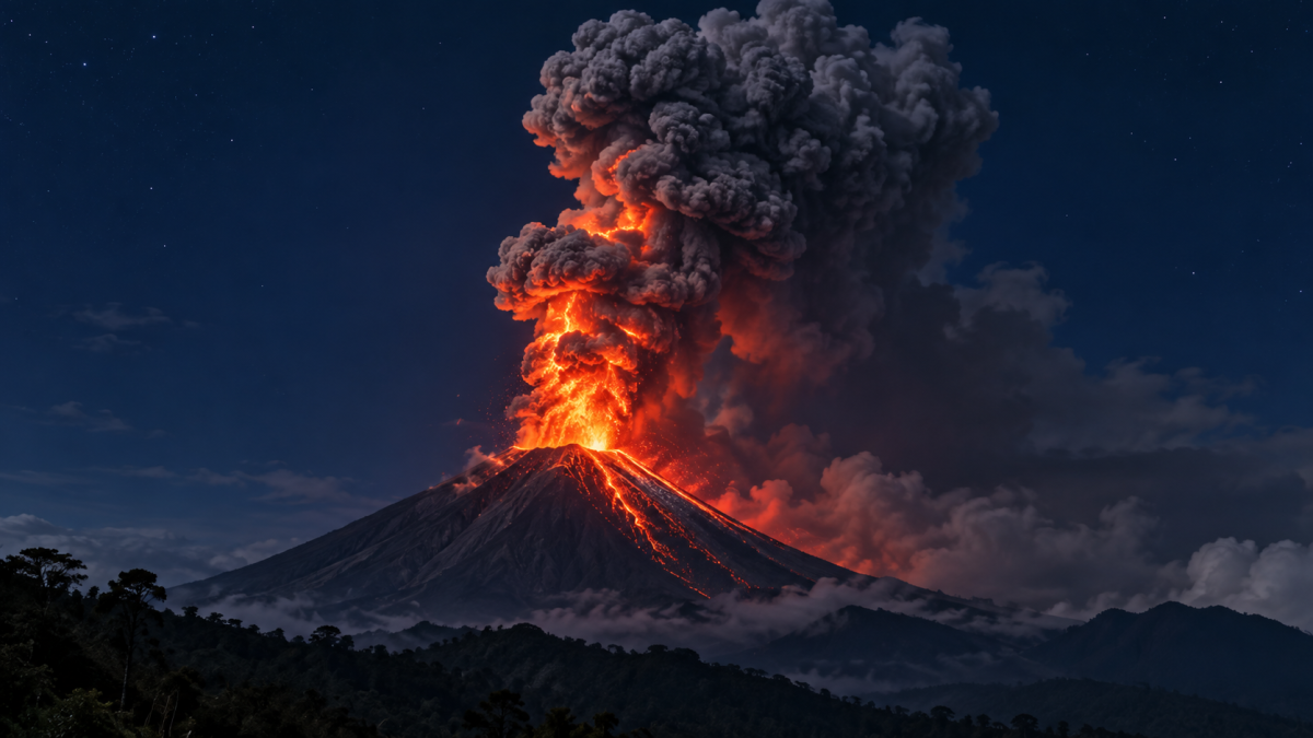 Gunung Semeru Erupsi Beruntun Malam Ini, Abu Vulkanik Membubung 900 Meter