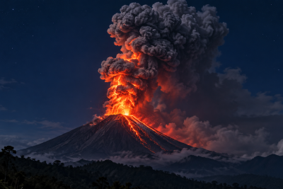 Gunung Semeru Erupsi Beruntun Malam Ini, Abu Vulkanik Membubung 900 Meter