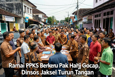 Ramai PPKS Berkerumun Tunggu Pak Haji Gocap, Dinsos Jaksel Turun Tangan