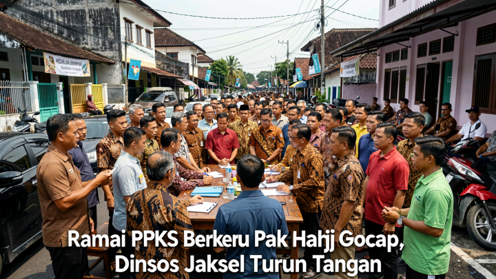 Ramai PPKS Berkerumun Tunggu Pak Haji Gocap, Dinsos Jaksel Turun Tangan