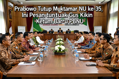 Prabowo Tutup Muktamar NU ke-35, Ini Pesan untuk Gus Kikin Ketum Baru PBNU