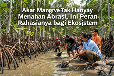 Akar Mangrove Tak Hanya Menahan Abrasi, Ini Peran Rahasianya bagi Ekosistem