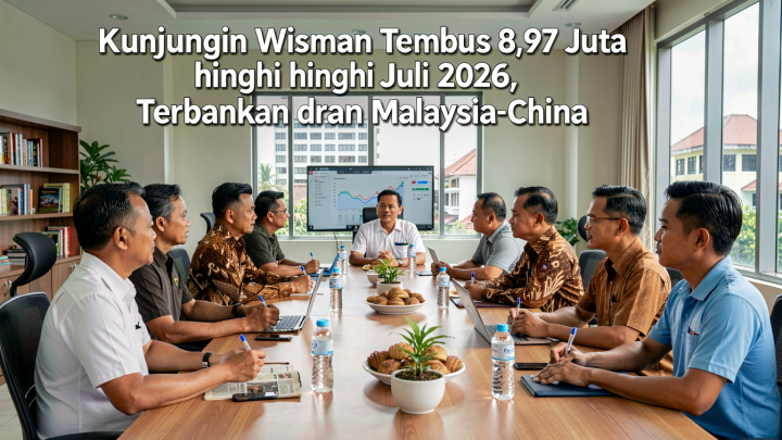 Kunjungan Wisman Tembus 8,97 Juta hingga Juli 2026, Terbanyak dari Malaysia-China
