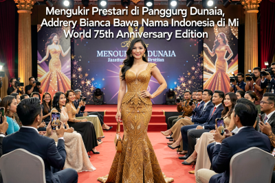 Mengukir Prestasi di Panggung Dunia, Audrey Bianca Bawa Nama Indonesia di Miss World 75th Anniversary Edition