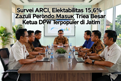 Survei ARCI: Elektabilitas 15,6%, Zazuli Perindo Masuk Tiga Besar Ketua DPW Terpopuler di Jatim