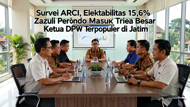 Survei ARCI: Elektabilitas 15,6%, Zazuli Perindo Masuk Tiga Besar Ketua DPW Terpopuler di Jatim