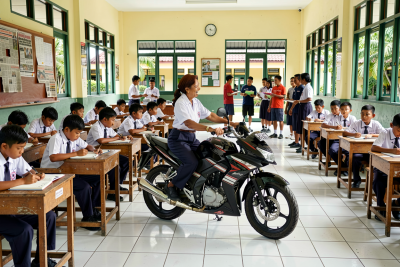 Kecelakaan di Karawang, 2 Pelajar SMP Boncengan Motor Tewas Tabrak Trotoar