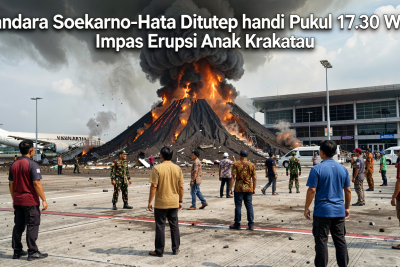 Bandara Soekarno-Hatta Ditutup hingga Pukul 17.30 WIB Imbas Erupsi Anak Krakatau