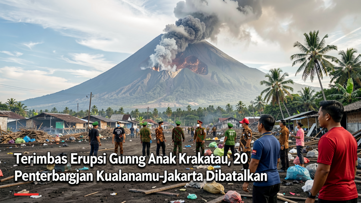 Terimbas Erupsi Gunung Anak Krakatau, 20 Penerbangan Kualanamu-Jakarta Dibatalkan