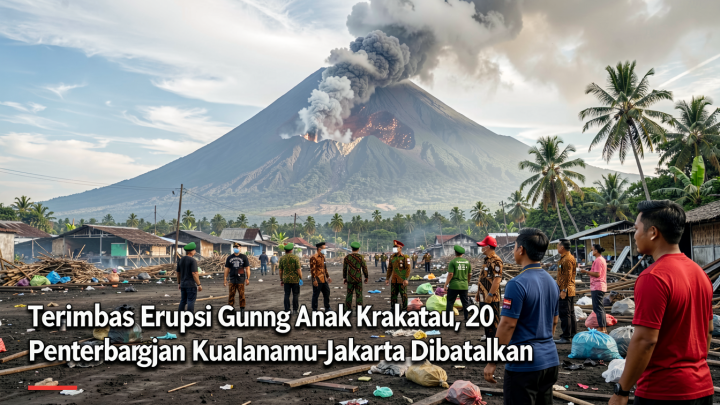 Terimbas Erupsi Gunung Anak Krakatau, 20 Penerbangan Kualanamu-Jakarta Dibatalkan