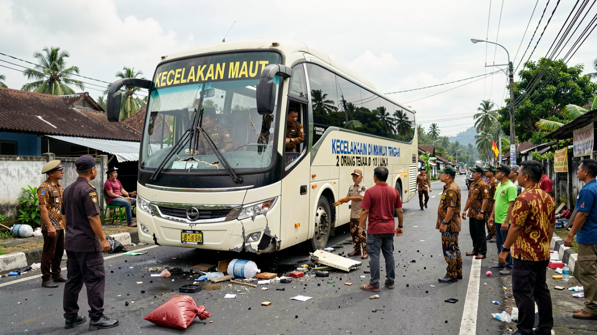 Kecelakaan Maut Bus Penumpang di Mamuju Tengah, 2 Orang Tewas dan 10 Luka
