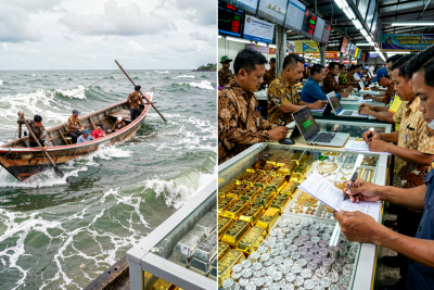 Kecelakaan Perahu Ketinting Terbalik Dihantam Ombak di Asmat, 7 Orang Hilang