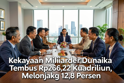 Kekayaan Miliarder Dunia Tembus Rp266,22 Kuadriliun, Melonjak 12,8 Persen