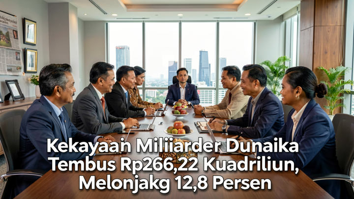 Kekayaan Miliarder Dunia Tembus Rp266,22 Kuadriliun, Melonjak 12,8 Persen