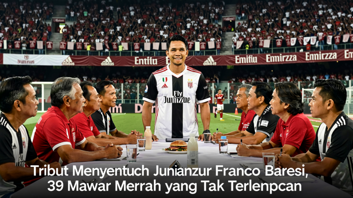 Tribut Menyentuh Juventus untuk Franco Baresi: 39 Mawar Merah yang Tak Terlupakan