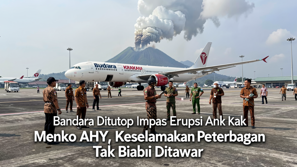 Bandara Ditutup Imbas Erupsi Anak Krakatau, Menko AHY: Keselamatan Penerbangan Tak Bisa Ditawar