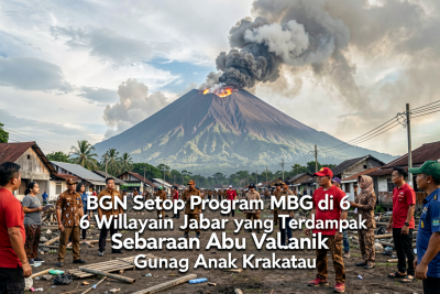 BGN Setop Program MBG di 6 Wilayah Jabar yang Terdampak Sebaran Abu Vulkanik Gunung Anak Krakatau