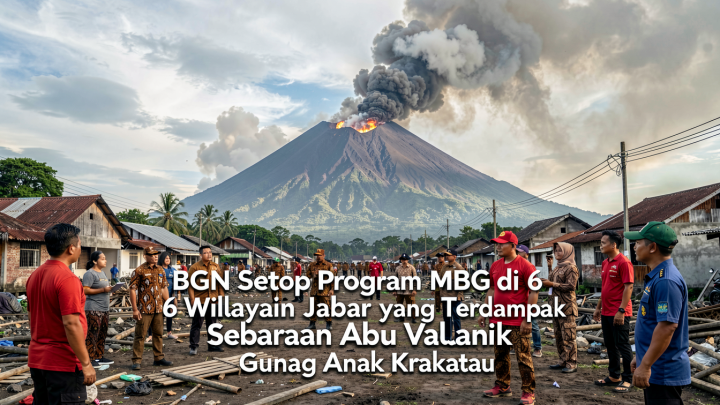 BGN Setop Program MBG di 6 Wilayah Jabar yang Terdampak Sebaran Abu Vulkanik Gunung Anak Krakatau