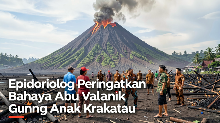 Epidemiolog Peringatkan Bahaya Abu Vulkanik Gunung Anak Krakatau