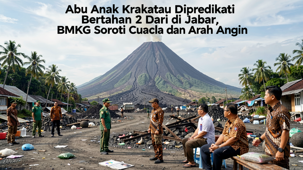 Abu Anak Krakatau Diprediksi Bertahan 2 Hari di Jabar, BMKG Soroti Cuaca dan Arah Angin